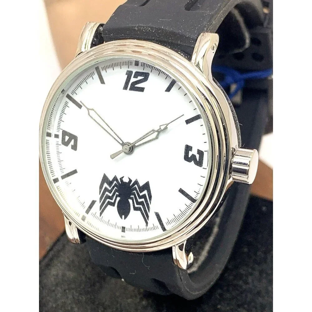 Marvel Men's Watch Spider-Man Avengers WMA000309 Quartz Black Rubber Band 43mm